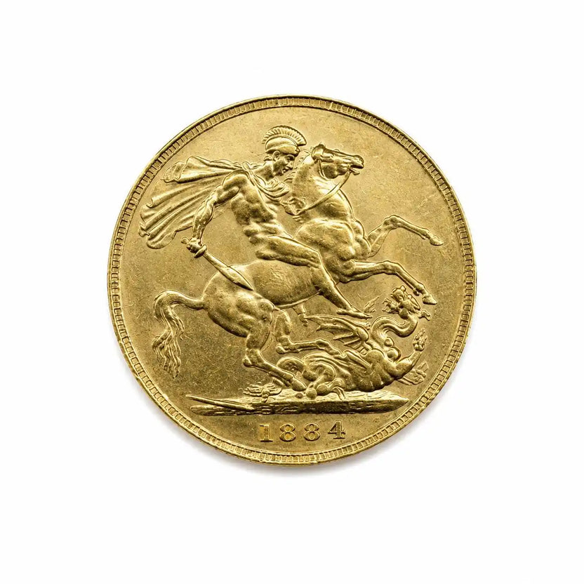 1884 Gold Sovereign reverse